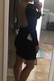 This dress is stretchy enough that you can go down a size. It's absolutely beautiful. Great for going out, or throw on a nice coat, and make it formal. I'm short and stocky so I was nervous that the sleeves wouldn't stay put, but the dress is a perfect fit! - Esther S.