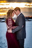 After seeing all of the other positive reviews for engagement photos, I couldn't resist giving this dress a try! I ordered both the large and xl, the large was a little tight through the shoulders so I went with the xl. After a little bit of hemming, this dress was perfect for our snowy engagement photos! - Sarah G.