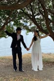 Wore this for my courthouse wedding. It was gorgeous but also was different and fun, definitely kind of 'sexy' with the shorter inside dress but it was good for our small yet special occasion. - Inez R.