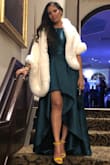 The dress is beautiful, it does run small on the waist area, I ordered a size small but I had to return it and order a medium. The color is beautiful, I wore it to a friend's wedding and received so many compliments... just perfect... - Ana M.