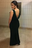 Wore this dress for a formal wedding. Very moveable and great fabric. Form fitting and fit like a glove for a curvier girl. Love this dress - Gloria L.