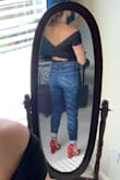 I love this top! It's a little snug, but I don't think I would change the size. I was worried that the sleeves would keep falling down too much but it seems to be pretty secure so that's great! I love the back also! - Evie S.