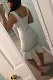 I usually always order Larges in dresses just Bc of my curves, but I ordered medium in this one due to reviews and it fits perfectly!! So defs size down maybe. :)
The material is perfect! Not see through at all! The top part is also supportive enough to not have to wear a bra with the dress! Amazing quality!! - Shinah M.