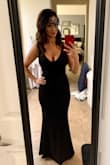 Wore this to a charity masquerade gala last night. It fit perfectly in all the right places. The material is soft, stretchy, and thick so it is forgiving. Definitely recommend this dress! - Aleesha M.