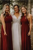 These fit all my bridesmaids perfectly, they only needed to be hemmed. The adjustable straps make the top fit perfect for all. So stunning and the burgundy was a perfect rich color - Brandie W.