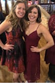 I loved this dress! I wore it to a fundraiser I was co-hosting and got so many compliments! sizing was a bit difficult for me as I have a very muscular back, but small chest. The small fit me perfectly in the chest area and supported me without a bra, but to zip it was very tight and I knew as soon as I ate I wouldn't be comfortable, so I went with the medium. The only downside to getting the medium was the chest was too big and I felt a bit exposed, but nothing a little boob tape couldn't help a bit with! I would say this is very true to size, but if you have a more muscular build in the back region, there isn't much give so I would say size up. - Clara J.