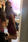 Honestly I felt like I was in velvet lingerie instead of a red dress. The neckline is ridiculously high and for some reason the pictures of the model made me think otherwise. Should have gotten an XS but regardless I hated the neckline and how loose it was. - Elisabeth B.