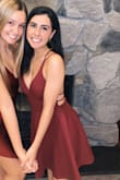 This dress looked beautiful on and I got so many compliments! It was classy but also so fun with the deep v in the front and the strappy back. I highly recommend buying this gorgeous dress. It fit great and it looked even better! - Victoria G.