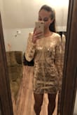 I saw the dress on the website and LOVED it but when it came I wasn't too impressed. It's beautiful regardless but some of the sequence fell off easily. The color is also a bit off from the website. - Jenna S.