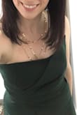 Received a dress with a defective zipper :( but customer service were great and offered me a partial refund to cover cost to have it repaired. The fit is good, the material is thick and is stretchy, it feels a little tight across the hips but I would not order a size up, I ordered a M. Overall, Love this dress for my upcoming work Christmas party! - Amanda H.