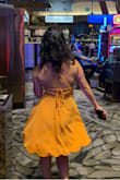 So love this dress! I wore this in Las Vegas during our girls night out! So comfy and you don't have to worry if you eat a lot! It makes your food bum covered hahaha! - Maribel V.