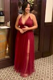 I received so many compliments, it's absolutely gorgeous and also comfortable. The straps adjust in the back. The dress was too long, I am 5'2" and had to get it altered. - Jassiel V.