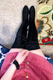 I was unsure about the style of these boots when I ordered but when they came in I instantly fell in love with them!!! I feel sexy and beautiful in them!! I'm 5'1" and I love the fit and feel of these boots. Buy them!!!! - Chrissy T.