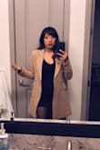 This coat is so beautiful just like in the pictures. You can style it with almost anything. I got many compliments on it the first time I wore it. I bought a small and it fits great. - Nayeli R.