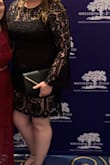 I purchased this dress to wear for a formal work event this fall. I got so many compliments, I may wear it to an upcoming wedding rehearsal dinner. Definitely would purchase again! - Katie S.