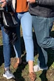 I love them! they're stretchy in the best ways but don't stretch out too much. I love the buttons instead of a zipper. The bottoms have only gotten more natural and "ripped" as I've washed them a few times and now they're even cuter. - Elizabeth B.