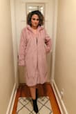 This coat is super soft, and beautiful! Got a lot of complements!
It runs big but I didn't mind! You can wear a sweater underneath too.
I would recommend it. If you'd like to have a more fitted look, you should go for a smaller size. - Paula C.