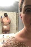 This dress "fit" as far as me being able to zip it up but LORD IT WAS SHORT! And I like showing off my legs. I'm not scared of a short skirt but this was legit showing my butt cheeks. Had to return even tho I loved it. I don't think sizing up would have helped because I think my butt is just too fat for this particular dress :( - Amber H.