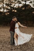 I love this dress! I wore it for my engagement pictures. I was looking for a long and flowy dress. I had a little trouble figuring out how the strings work to tie it but my friend was able to help me and once she showed me, it was fine! I would recommend this dress. - Apryl A.