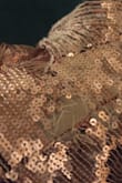 I wore this for my 50 birthday. But there are sequins everywhere. I had to trash it after one night. See the rubbing under arm pits. - Shannon L.