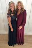 This was my first time ordering from Lulus. I needed a wine/burgundy dress for my nephew's wedding and a family photo. I really needed a medium, but since it was sold out, I bought the small and hoped for the best. Since it was a wrap dress, the small fit beautifully except in the bust. It was a little small and so was too revealing. I had it taken up a little in the shoulders in front, and that solved the problem. I literally felt like a princess the whole day for the wedding and got TONS of compliments. I wore 3' or 4" heels and the dress came just to the top of my shoes. I'll be wearing it for our Christmas Eve service and special family dinner too! - Tara S.