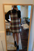With the holidays coming up I really wanted to like this dress but it fits much boxier than pictured. The fabric is great quality, but the first was large and bulky. I am petite so this happens to me often, but it just wasn't quite constructed right. Had to return. - Shelby P.