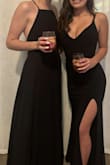 This dress was everything I could have hoped for and more! The fabric is utterly stunning, it's heavy-ish but the top layer is nice and flowy. The straps are literally perfect, you can adjust it to sit exactly where you want. The length was just perfect, I wore little heels and it just swept the ground!! Would 100% recommend, will definitely be buying it in other colours! - Kate A.
