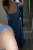 I did size down from my usual size (small) to XS for this dress. Seems to be my size for all the dresses on this site. Super cute. The colors a bit darker than other slate blue colors available on this site. - Shannon L.