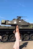 I went to the Lulus pop-up store in LA and tried their bridesmaid dresses and fell in love with it! I didn't have second thoughts and ordered it right away. Lulus gave a 1-day delivery for free at that time! This dress is well made, lovely blush color, and the buttons at the back make it unique. I wore 3-inch heels with my dress and the length was perfect for me and I didn't have to do any alterations. Got tons of compliments from this dress! Just a reminder this blush is more on the nude side rather than the pink side. - Svetlana B.