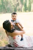 Wore it with my small baby bump! Had to tailor it a little but beautifully made. A plus, bump friendly! - Chi T.