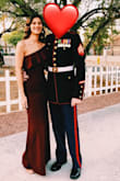 I fell in love with this dress! Perfect fit and length! Classy, covering, but revealing enough to knock my mans boots off! - Andrea H.