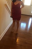 My daughter wanted this dress for her freshman Hoco and tho I was nervous buying it online without her trying it on first, she eventually wore me down (after I scrutinized every review photo)! It did not disappoint! The pics speak for themselves- it is a classy, elegant little dress. She feels that it runs a tad on the larger side but overall, it's pretty TTS. For reference, she is wearing a Large. - Nicole T.