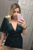 OBSESSED with this dress. It's so cute and the material is so soft and nice. I can't wait to wear it to the holiday party I'm going to! The dark green color is stunning. - Lindsay M.