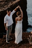I purchased this dress for our honeymoon shoot in Hawaii. I was beyond impressed with the fit and look of it. Very flattering and made me feel beautiful. Thank you! I  now want it in every colour. - Allison N.