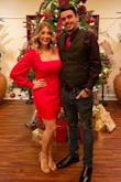 I ordered this dress to wear to my work Christmas party and it was a huge hit! I wanted something classy but fun. The material was stretchy and comfortable. I ordered a large, because I was worried that the dress would be a little too tight for my work setting. Normally I would order a medium. However the large still looked great! - Erin G.
