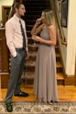 Perfect fit. Wore it for my boyfriend's cousin's wedding and it was lightweight and I got a lot of compliments on it! Wearing it with heels as well and didn't need to get anything altered either. - Sarah R.
