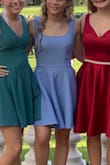 it was such an adorable dress i wore to my homecoming, the color is beautiful and the idea of it is nice. i'm a pretty small person and the top just fit me wrong and wasn't very flattering on me, also it didn't work very well for my homecoming but you could easily dress it up or down depending on what you need to wear it for. also the texture is a bit odd but i knew it was gonna be like that - Sarah R.
