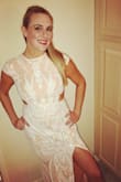This dresses is STUNNING. The sequins don't scratch and the material is quality. If I ever get married, I'm wearing this to the after-party! Perfection! - Melanie K.