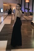 I ordered this dress to wear as a bridesmaid and it didn't disappoint! Absolutely loved it and received many compliments. Perfect material and length! I am 5'7" 149 lbs and I ordered a small. - Brittany C.