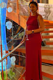 I wore this dress to a Holiday party and everyone loved it! I'm 5'9" and this dress covered my toes. The material of the dress was also a pleasant surprise because it was freezing out but my body was warm. - Tiffany J.