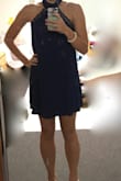 This dress is so cute and has such a sassy flare. It definitely is on the shorter side as I'm 5'8" but still works. The neckline is stunning. This dress seems to be made of nice material and I can't wait to wear it! - Rebekah M.