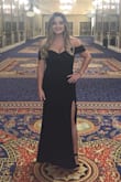 Wore this to a military ball & felt so elegant. It made me look more curvy than I actually am (lol) love that. And the sleeveless look is so beautiful. I did have to get it hemmed though because I am so short (5'2") so keep that in mind and plan ahead if you have a special event!! Overall recommend !!! :) - Christina D.