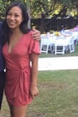 I wanted a nice wrap dress for a family event, and this was perfect! The color is beautiful, and I got so many compliments. One of the best buys I've gotten from Lulus and I almost always buy dresses from here. Heels are also from Lulus and pair well, but I don't think they sell it anymore. - Arni D.
