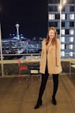 You can't help but feel super sophisticated in this coat! The material is warm enough for milder weather (I've worn it for Seattle winters and fall in New York.) I love it, but would have considered ordering a size up as it is a little tighter in the shoulders - Victoria S.