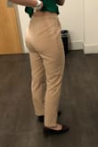 These trousers are more appropriate for spring/summer, because they are very light and don't keep you warm when it's cold. I am usually a small but sometimes order size M for bottoms so that I don't get uncomfortable at work when sitting most of the time. M fits a little loose but still good, but the front of the trousers looks a little weird for some reason and I am not sure what causes that. Still happy with the purchase! - Alexandra M.