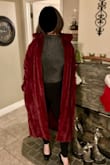 I ordered ALL four colors because I didn't know which was going to look best with the formal dress wedding guest dress I plan on wearing. It was SO hard for me to part with any of them! These coats are high quality and can be dressed up or down...I can wear them with jeans or a formal dress. I ordered the blue, pink, and red in XS and the white in S because they didn't have any XS left. The XS size on my frame fits perfect...a loose fit that you can wear a sweater under if you wanted. The S is too big for me - the shoulder seams hang off my shoulders, but it still looks good. Unfortunately, the white ended up looking best with my dress, so I'm keeping it even though it's too big! I'm also keeping the red because I love the XS fit and I feel like I'll wear it more than the blue and pink. The pink is more of a purplish pink I'd say. The blue is spot on as it is on the model. I love them all and wish I could say I'd wear them all just so I could keep them! You won't regret buying this coat! Just size down! - K G.
