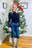 I wore on Christmas ! I love everything about it it's classy and sexy I felt beautiful !! Fits perfect and is also sooo comfy ! Ladies get this ! - Kimberly G.