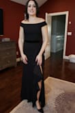 Beautiful dress fits true to size I got a large my hips are 44 so that should be XL but all my other measurements are L and it fit great! Highly recommend!! - Patrice S.