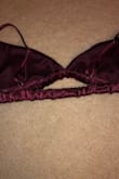 The material is really comfortable, and it's perfect for tiny boobies. Only annoying thing is that the elastic band in the ruched part of the bra flips easily and it takes a while to adjust it back lol. Other than that, it's cute and comfy. - Kaili N.
