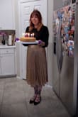 This was absolutely perfect for my rose gold New Year's Day birthday. The waist is a little snug and no stretch, but I wouldn't change the size. It fit perfect and looks just like the picture. Must have. - Summer E.